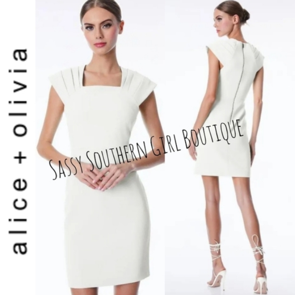 🆕⭐ Alice and Olivia ivory white dress